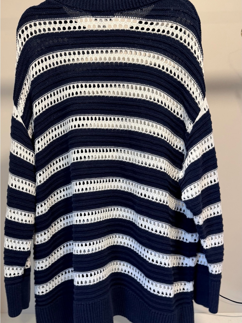Ava & Viv Navy Scoop Neck Ribbed Sweater